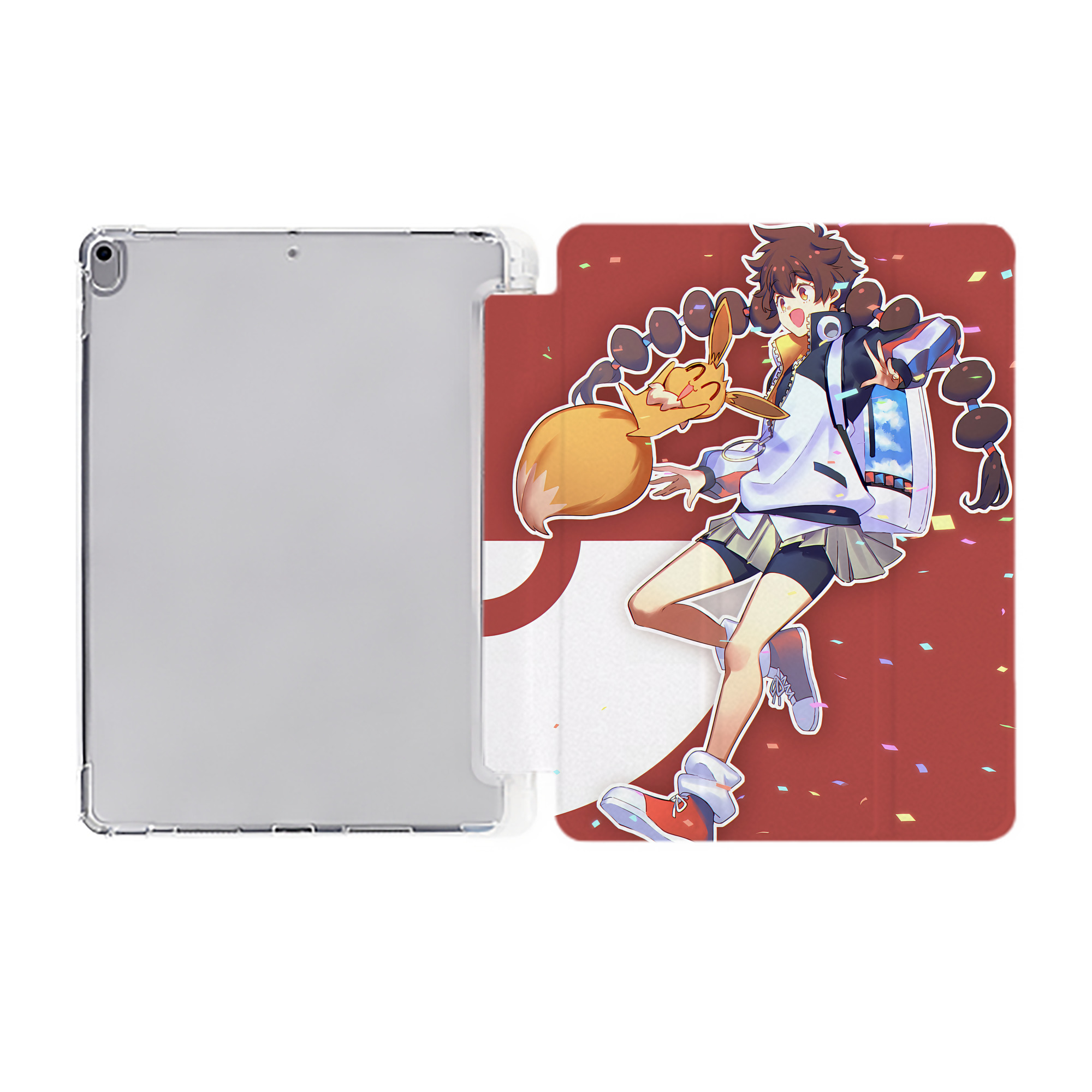 （画像用） ポケットモンスター Pokémon IPad ケース ペン収納付き 三つ折りスタンド PUレザー×シリコン 対応機種9.5/10.5/10.9インチ